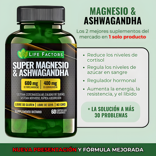 LA SOLUCIÓN A MÁS DE 37 PROBLEMAS DE SALUD: Magnesio & Ashwangadha